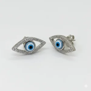 Cz wh.t Evileye 925 Silver Tops
