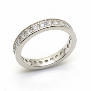 CZ WH.T 925 SILVER BAND RING