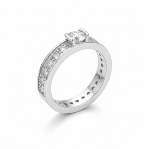 SOLITAIRE WH.T 925 SILVER BAND RING