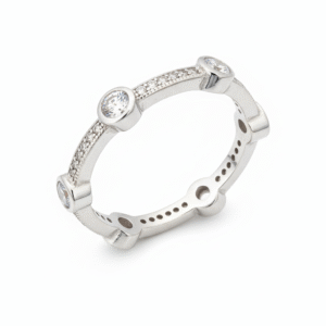 CZ WH.T 925 SILVER BAND RING