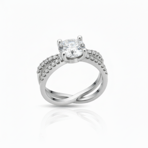 SOLITAIRE WH.T 925 SILVER RING