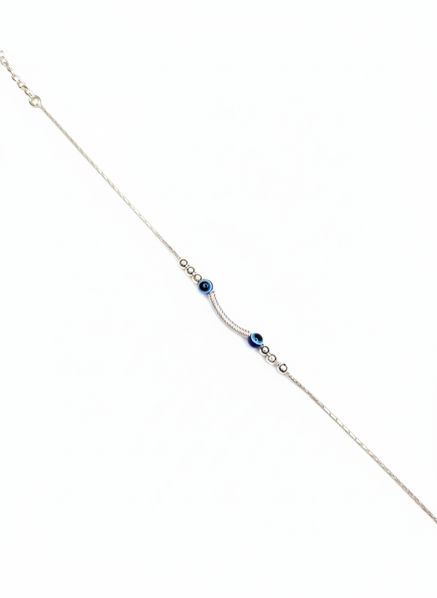 925 SILVER EVIL EYE ANKLET - Image 4