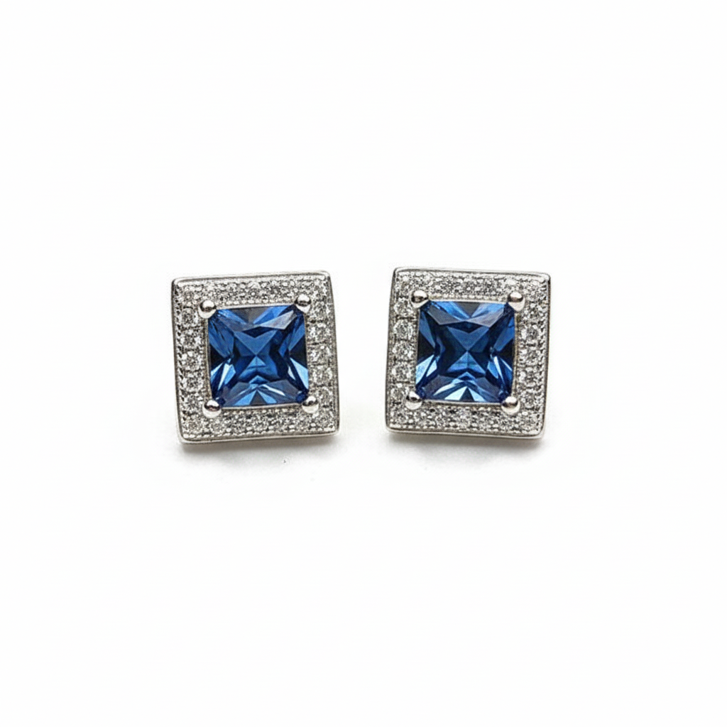 BLUE STONE CZ 925 SILVER PENDENT SET - Image 5