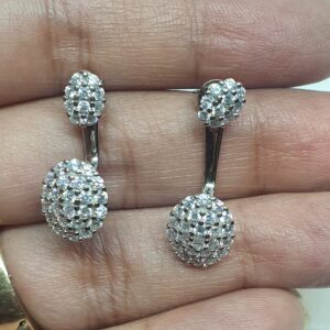 CZ WH RD SILVER DANGLERS