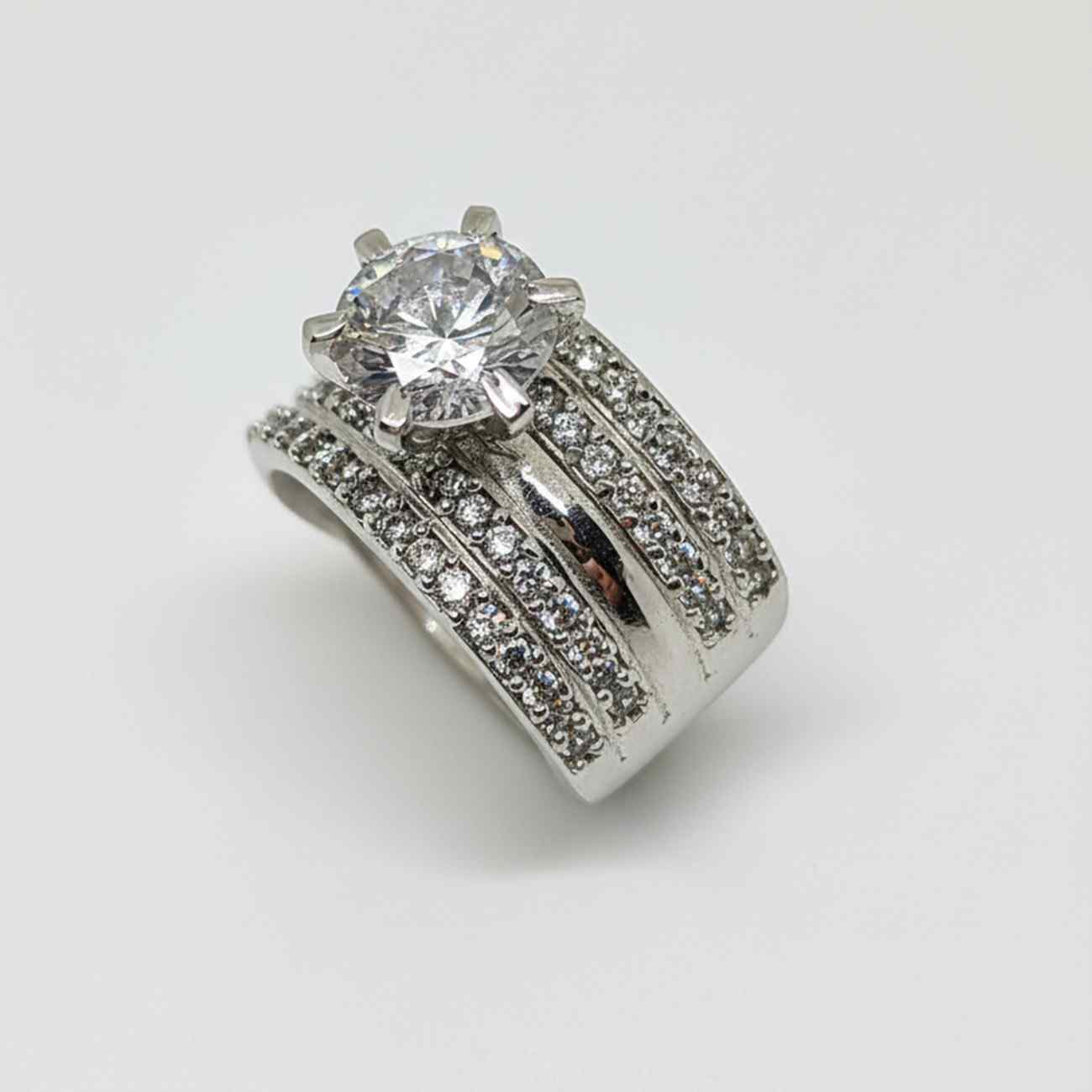 925 SILVER SOLITARE RING - Image 2