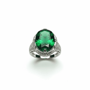925 SILVER EMERALD QUEEN RING