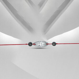 Sterling Silver Swastik Rakhi, often used for the Indian festival of Raksha Bandhan