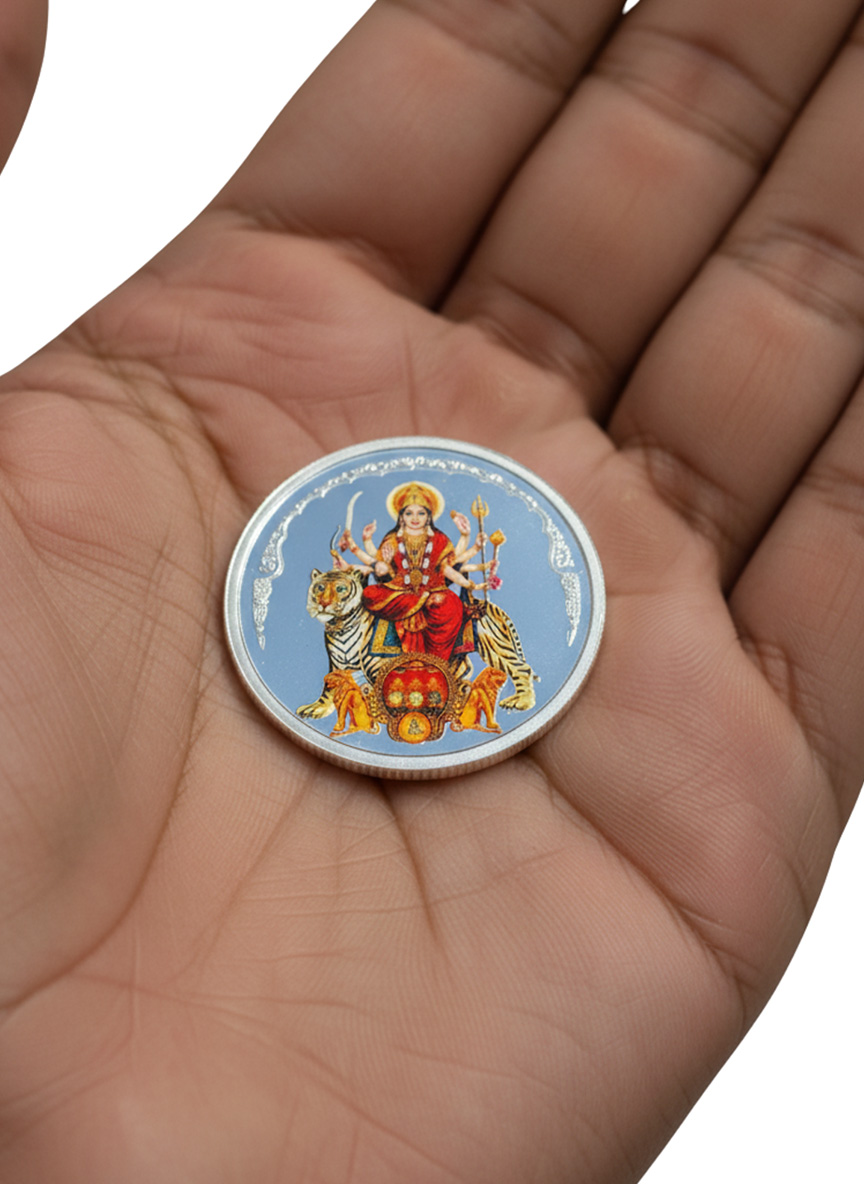999 MATA RANI PURE SILVER COIN 10 GRAMS - Image 2