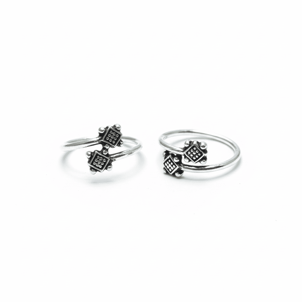 925 SILVER DIAMOND TOE RING