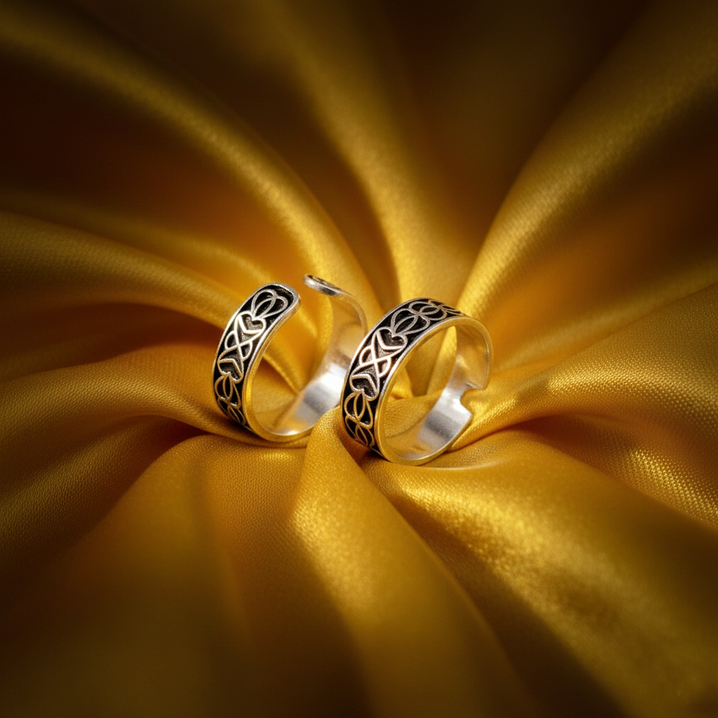 925 SILVER BAND TOE RING - Image 2