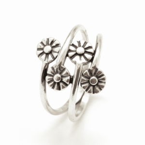 925 SILVER FLOWER TOE RING