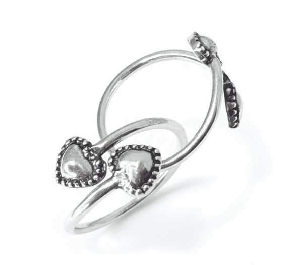 925 SILVER HEART TOE RING