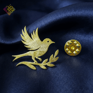 Golden Peace Dove Brooch