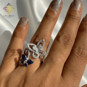 Dual Butterfly 92.5 Silver Ring