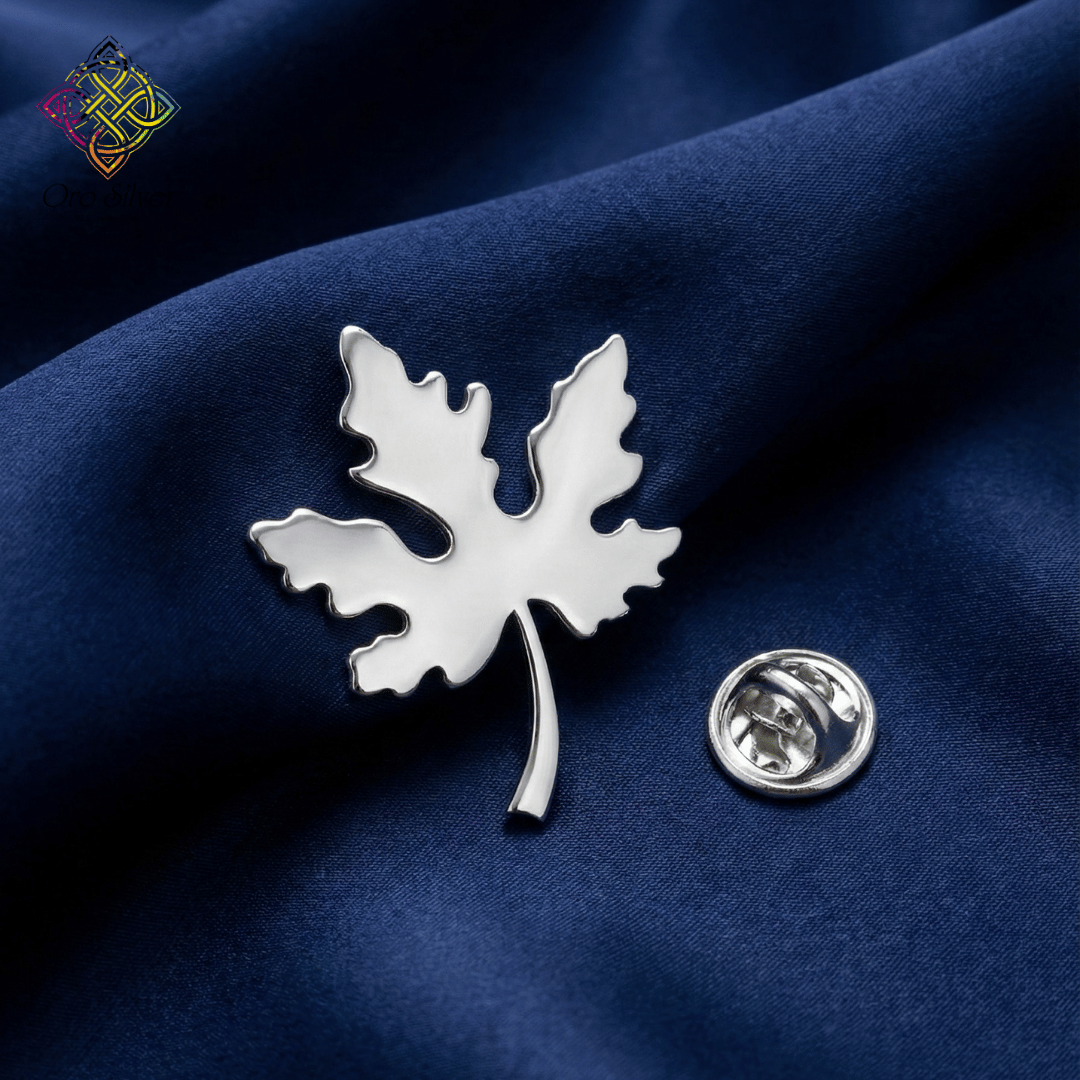 Silver Maple Leaf Brooch