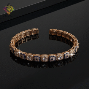 Rose Gold Square Link Bangle