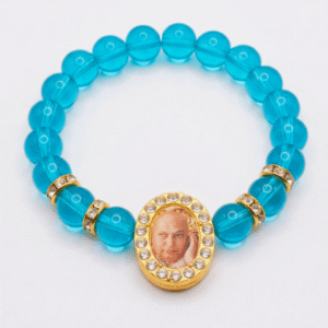 TURQUOISE GURUJI BEAD BRACELET