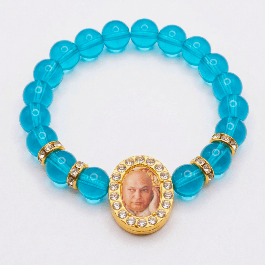 TURQUOISE GURUJI BEAD BRACELET