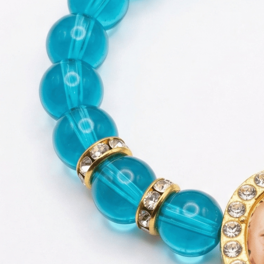 TURQUOISE GURUJI BEAD BRACELET - Image 3