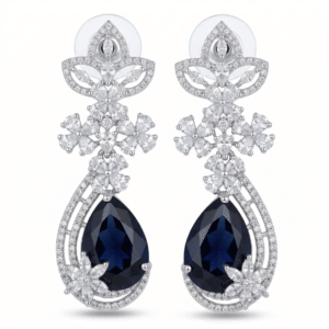 BLUESTONE DANGLERS(SILVER PALTED)