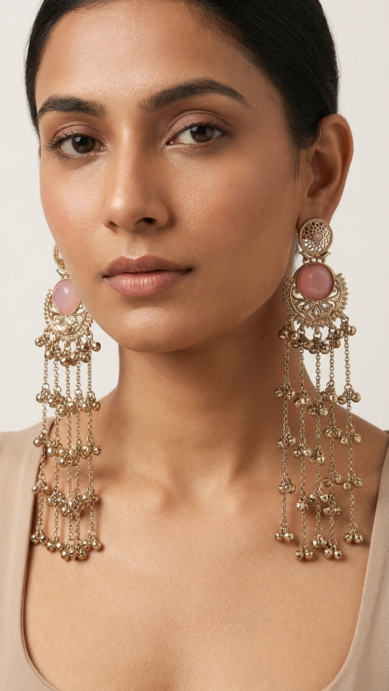 SILVER PLATED KASHMIRI JHUMKAS