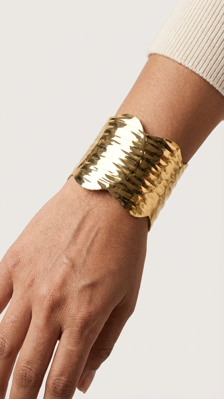 HAND CUFF (GOLD PLATED, ANTI TARNISH)