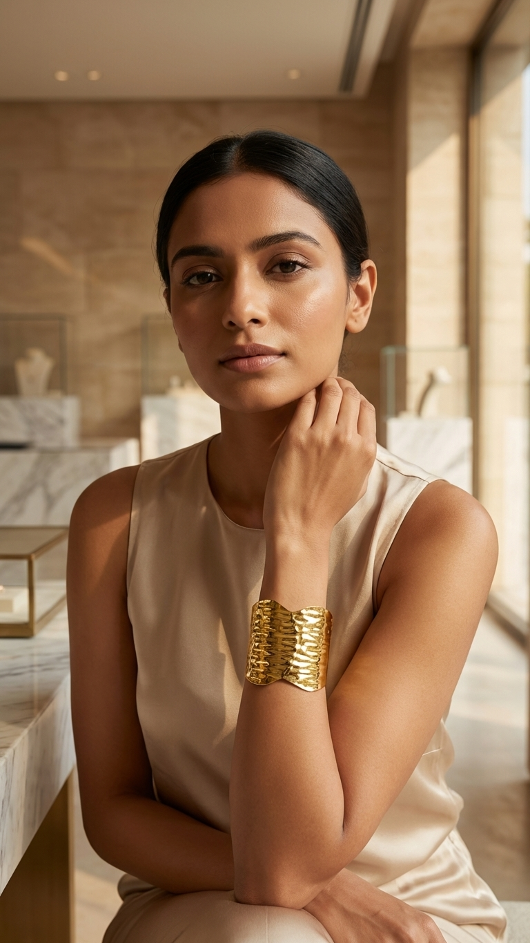 HAND CUFF (GOLD PLATED, ANTI TARNISH) - Image 3